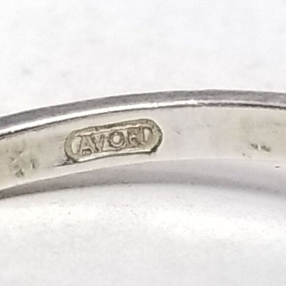 Vintage Avon Sterling Silver Pear Shape Ring, Size 7 Band, Estate - Picture 4 of 10